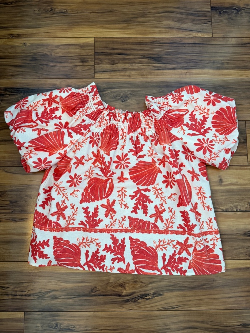Cece coral tropical Off-Shoulder Women's Top